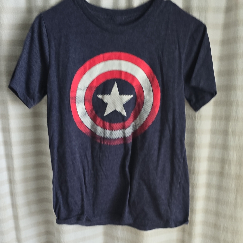 Marvel Dark Blue Superhero Emblem Tee